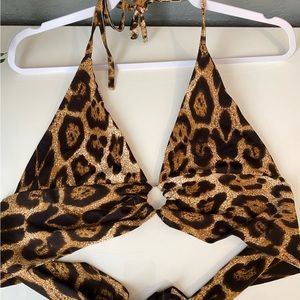 Cheetah print shein top